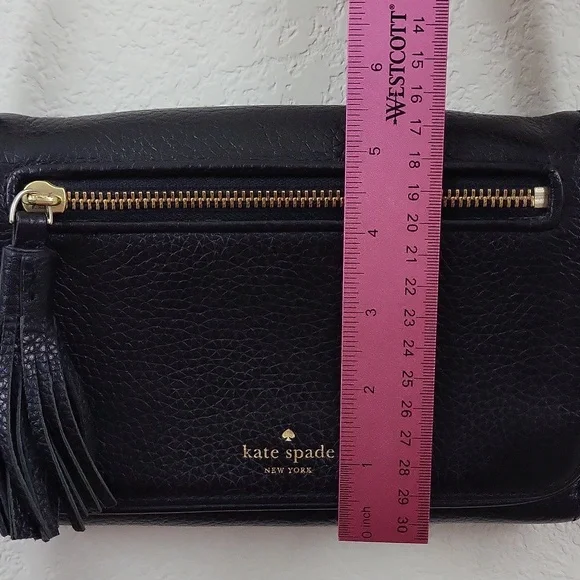 Kate Spade New York Chester Street Avie Black Leather Crossbody - Picture 15 of 16